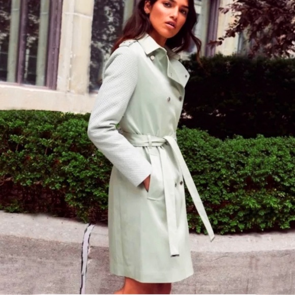 NWT Anthropologie Soia + Kyo “Kya” Trench Coat in Sage Size Large - Picture 6 of 9